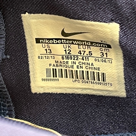 Nike Air Huarache Pro Low Baseball Cleats Blue Men's Size 13 - Picture 9 of 9